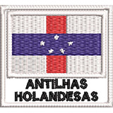 Patch Bordado Bandeira Antilhas Holandesas 4,5x5cm Códbdn246