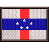 Patch Bordado Bandeira Antilhas Holandesas 5x7 Cm Cód.bdp509