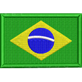 Patch Bordado Bandeira Brasil 4cm X