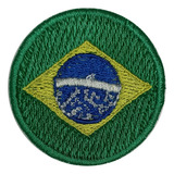 Patch Bordado Bandeira Brasil 4x4cm