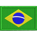 Patch Bordado Bandeira Brasil 8cm X