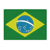 Patch Bordado Bandeira Brasil 8mmx48mm
