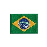 Patch Bordado Bandeira Brasil BD50015 34G Fecho De Contato