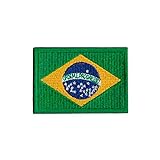 Patch Bordado   Bandeira Brasil Media BD50014 16G Fecho De Contato