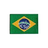 Patch Bordado Bandeira Brasil Media BD50014 16G Termocolante Para Aplicar