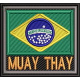 Patch Bordado Bandeira Brasil Muay Thai