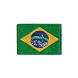 Patch Bordado   Bandeira Brasil Pequena BD50016 35G Termocolante Para Aplicar