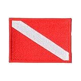 Patch Bordado Bandeira De Mergulho Classica AD30038 9 Termocolante Para Aplicar