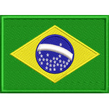 Patch Bordado Bandeira Do Brasil C Fecho De Contato Ban1
