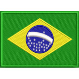 Patch Bordado Bandeira Do Brasil Motoqueiro P Jaqueta Ban2