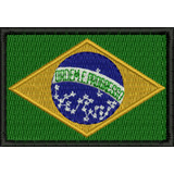 Patch Bordado Bandeira Do Brasil Termocolante