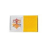 Patch Bordado   Bandeira Do Vaticano Pequena BD50290 3 Fecho De Contato