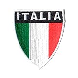 Patch Bordado - Bandeira Italia Brasão Dv80101-101 Termocolante Para Aplicar