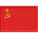 Patch Bordado Bandeira União Soviética Urss 8x5 5cm Tag