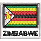 Patch Bordado Bandeira Zimbabwe