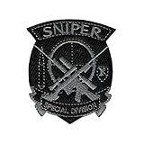 Patch Bordado Brasao Sniper Special Division 1 DV80826 134 Fecho De Contato
