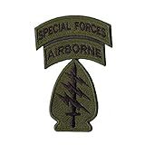 Patch Bordado - Brasão Special Forces Airborne Ex10062-288 Termocolante Para Aplicar