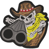 Patch Bordado Caveira Cowboy