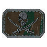 Patch Bordado Caveira Pirata