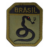 Patch Bordado Cobra Fumando Negativo Camuflado