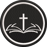 Patch Bordado Cruz Biblia