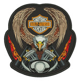 Patch Bordado Harley Davidson Aguia 25x25cm 