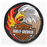Patch Bordado Harley Davidson Aguia Circular Hdm028l080a080