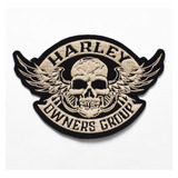 Patch Bordado Harley Davidson Hog Caveira Beg Hdm037l120a08