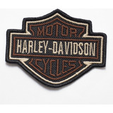 Patch Bordado Harley Davidson Logo Marron