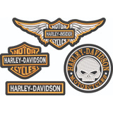 Patch Bordado Harley Davidson Moto Kit
