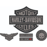 Patch Bordado Kit 4 Peças Harley Davidson Moto