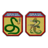 Patch Bordado Kit Feb Brasil A Cobra Vai Fumar Militar