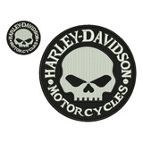 Patch Bordado Kit Harley Davidson Motorcycles Skull