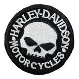 Patch Bordado Logo Caveira Moto Harley Davidson