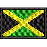 Patch Bordado Micro Bandeira Jamaica 2x3