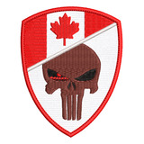 Patch Bordado Militar Caveira Justiceiro Canadá