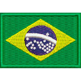Patch Bordado Mini Bandeira Brasil 3x4