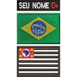 Patch Bordado Nome Bandeira Brasil E