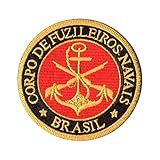 Patch Bordado Simbolo Fuzileiros Navais Brasil Grande Mr40010 42 Fecho De Contato
