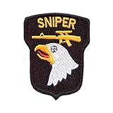 Patch Bordado Simbolo Sniper Elite Aguia Airborne EX10090 171 Termocolante Para Aplicar
