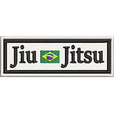 Patch Bordado Tarja Tag Jiujitsu Brasil 3 5x10cm 6522 Bjj