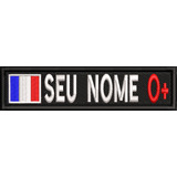 Patch Bordado Tarjeta Nome França Moto Clube Militar Tar192