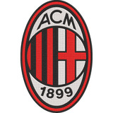 Patch Bordado Termocolante Escudo Milan Da Itália Simbolo