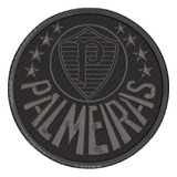 Patch Bordado Termocolante Escudo Palmeiras Negro Emblema