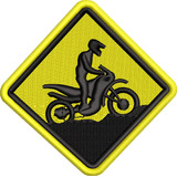 Patch Bordado Trilha Motocross