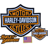 Patch Brasão Bordado Kit Harley Davidson