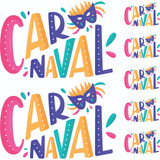 Patch Dtf Carnaval Apliques Carnaval Estampa Carnaval