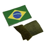 Patch Emborrachado 3d Bandeira Brasil Colorida 55x80mm