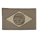 Patch Emborrachado Bandeira Brasil Coyote C velcro