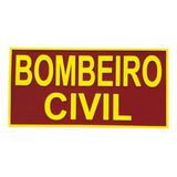 Patch Emborrachado Costas P Capa De Colete Bombeiro Civil